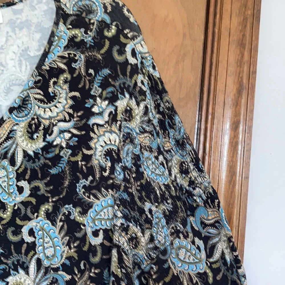 Relisted Skyes the Limit floral print smock detail dress soft w stretch boho 3X - Picture 10 of 17